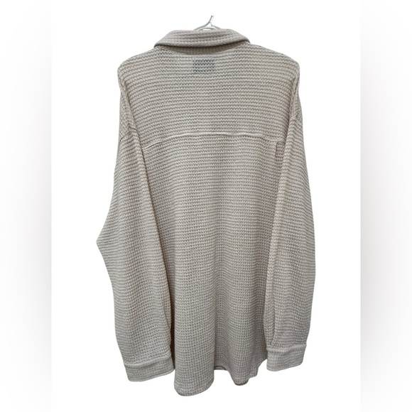✨ NWT Kuwalla Tee Waffle knit oversized button shirt XL - Picture 9 of 16
